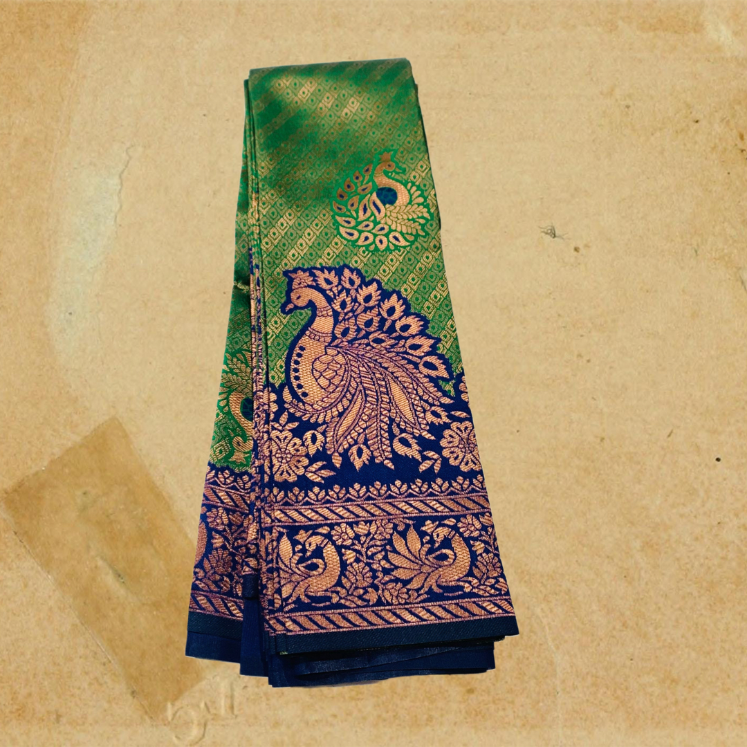 Art Silk Saree Green Colour