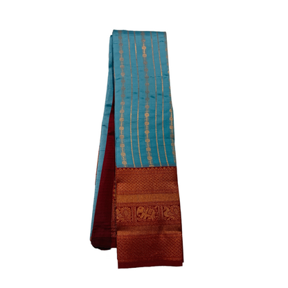 Gray shade saree with Maroon Border