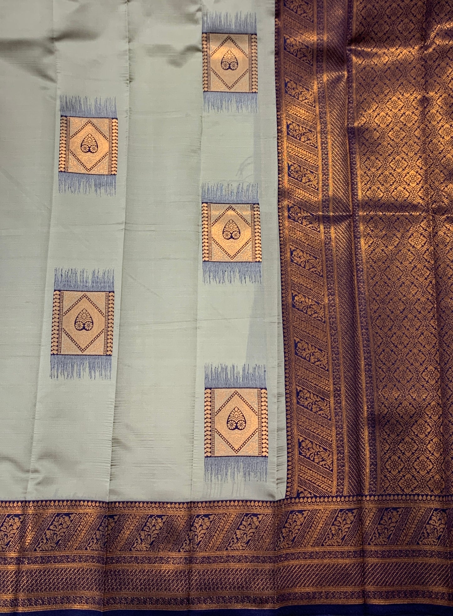 Art Silk Saree Gray Colour