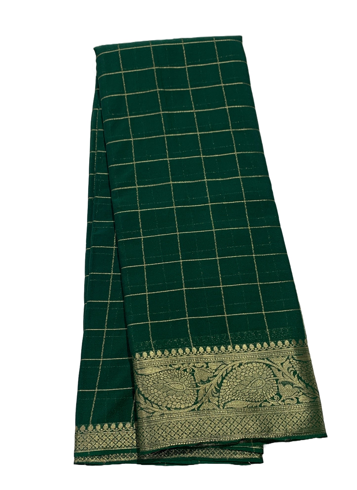 Georgette Saree Green Colour