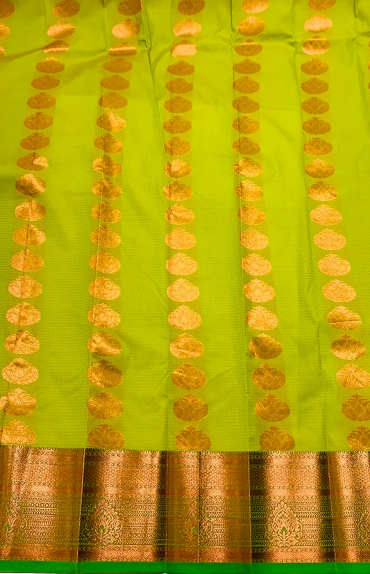 Art Silk Saree Parrot Green Colour