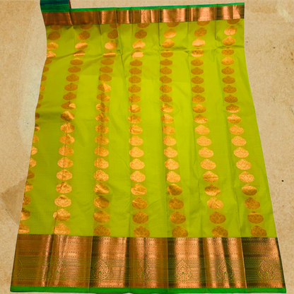 Art Silk Saree Parrot Green Colour