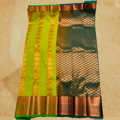 Art Silk Saree Parrot Green Colour