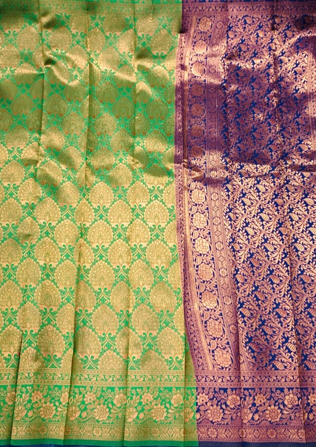 Art Silk Saree Green Colour