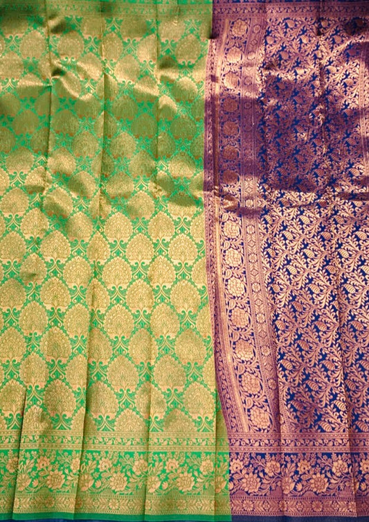 Art Silk Saree Green Colour