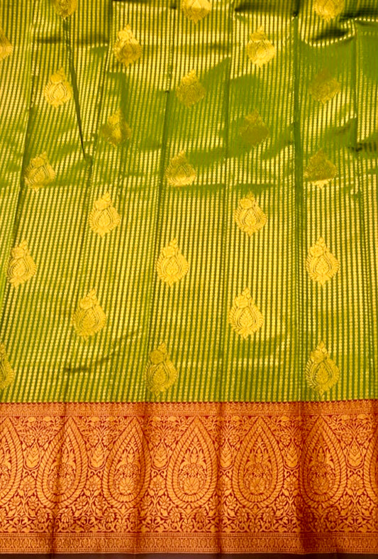 Art Silk Saree Green Colour