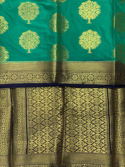 Crepe Saree Green Colour