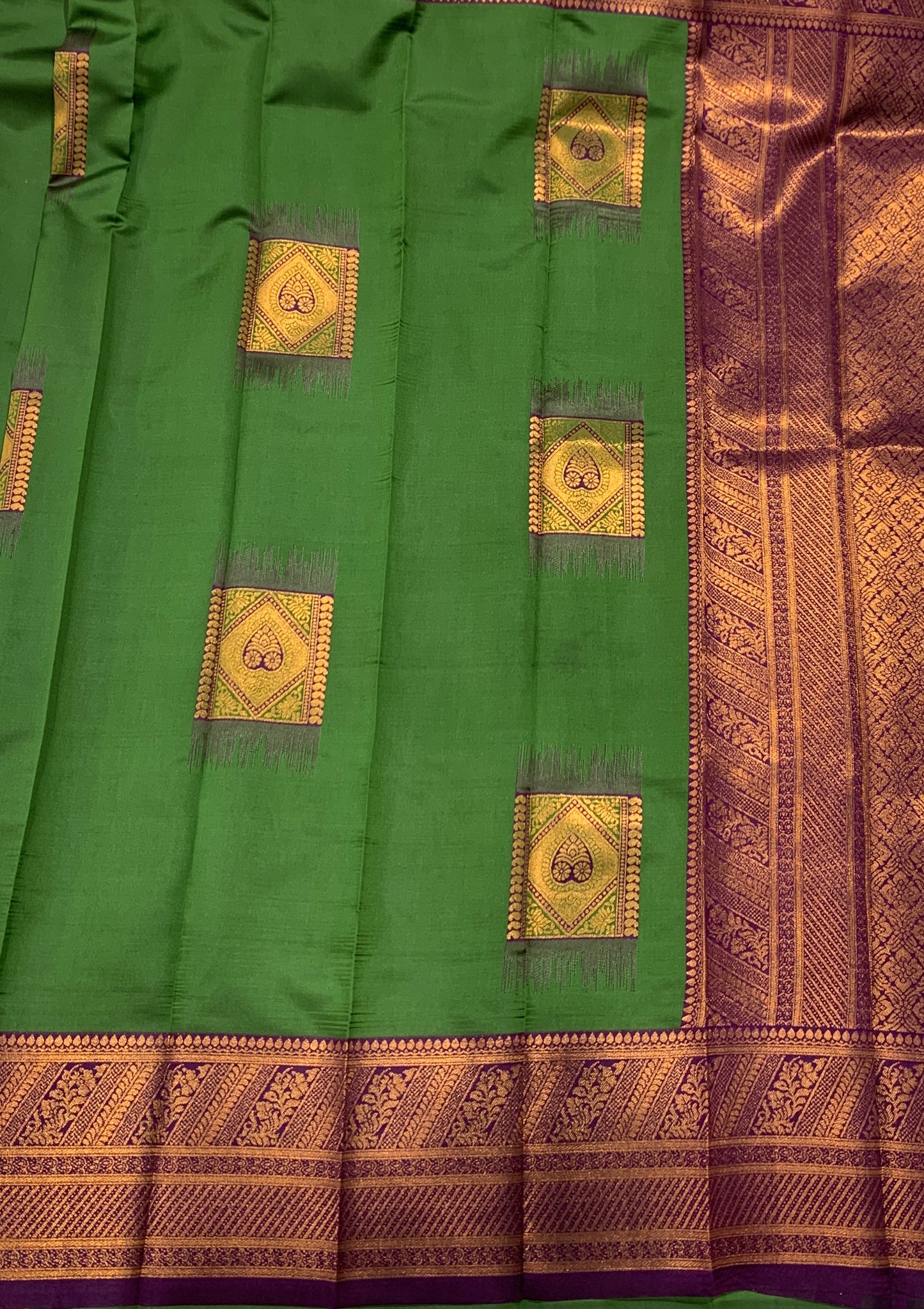 Art Silk Saree Green Colour