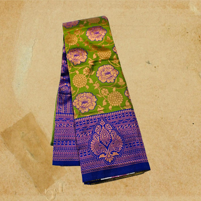 Art Silk Saree Green Colour