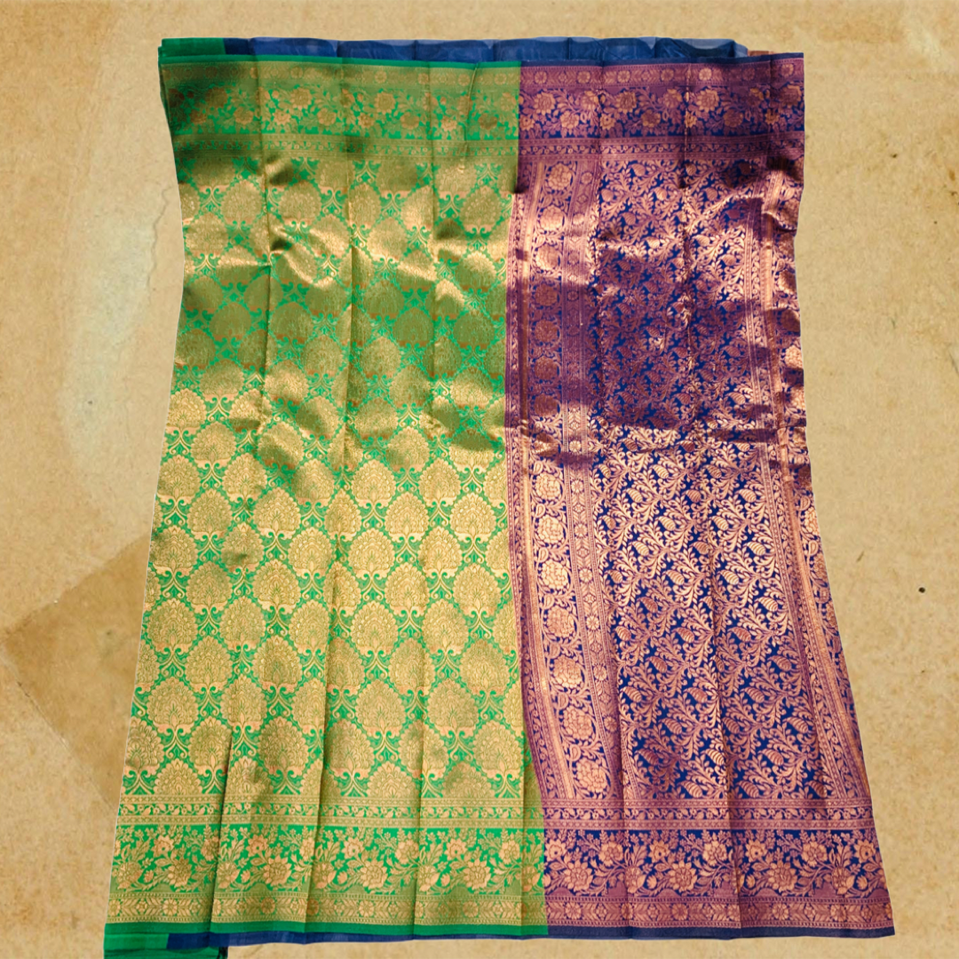 Art Silk Saree Green Colour