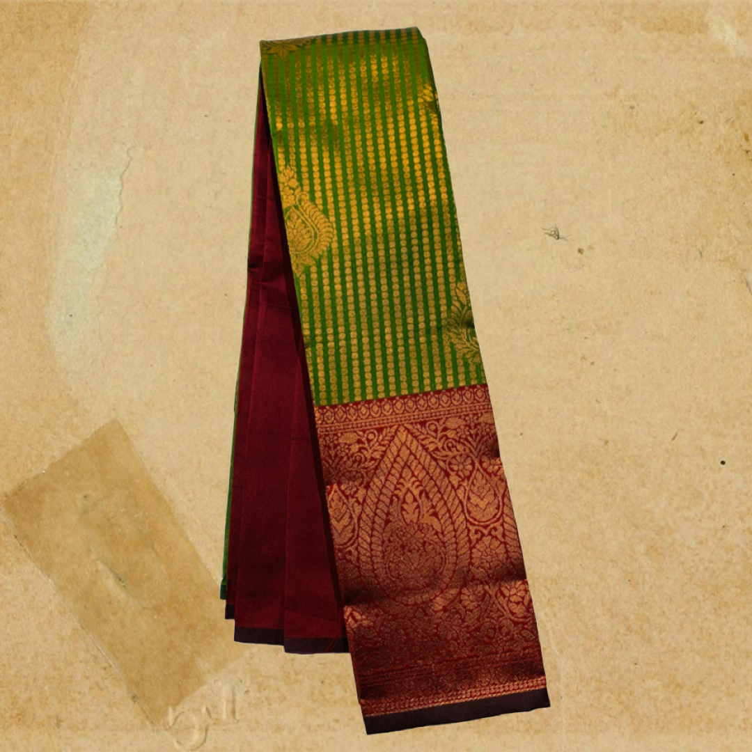 Art Silk Saree Green Colour