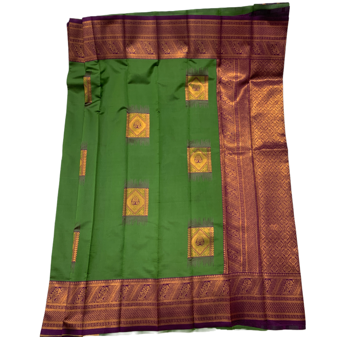 Art Silk Saree Green Colour