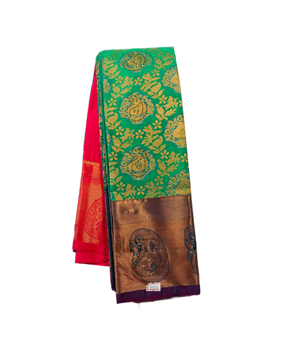 Vegan Silk Saree Green Colour