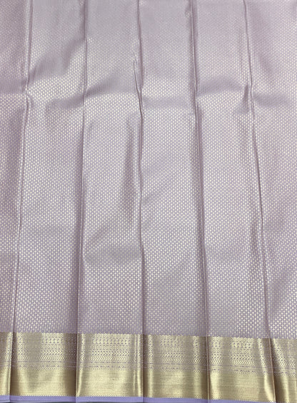 Fancy Tissue Saree Lavender Colour with Self Design Border