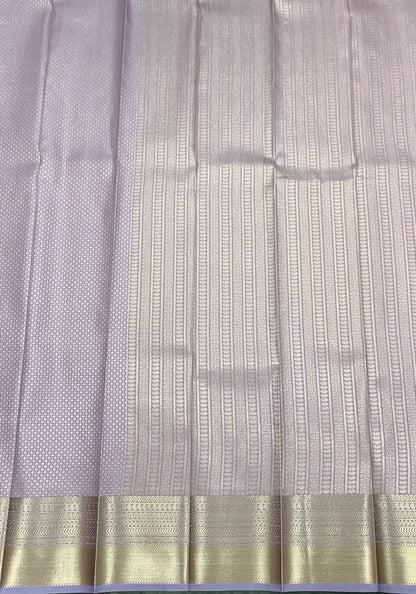 Fancy Tissue Saree Lavender Colour with Self Design Border