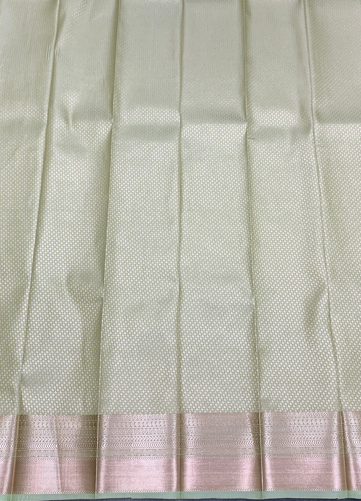 Fancy Tissue Saree Pista Green Colour with Self Design Border