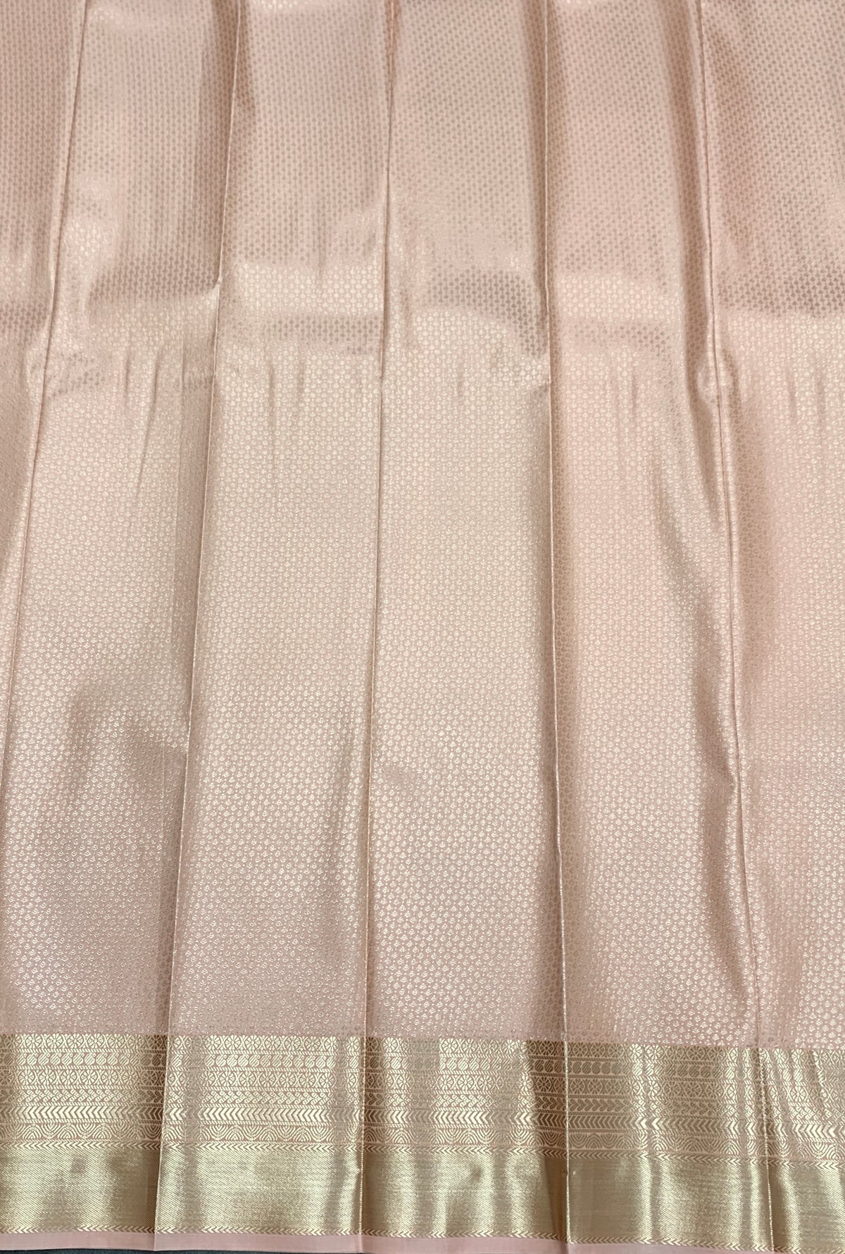 Fancy Tissue Saree Peach Colour with Self Design Border