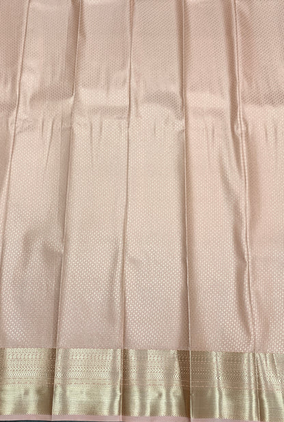 Fancy Tissue Saree Peach Colour with Self Design Border