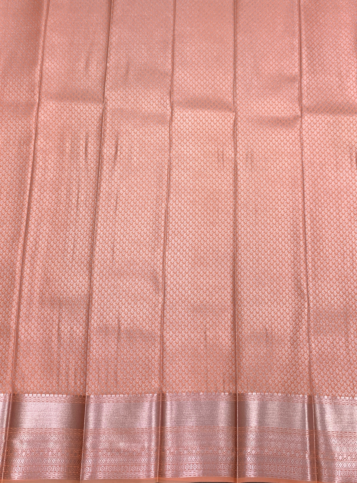 Fancy Tissue Saree Peach Colour with Self Design Border