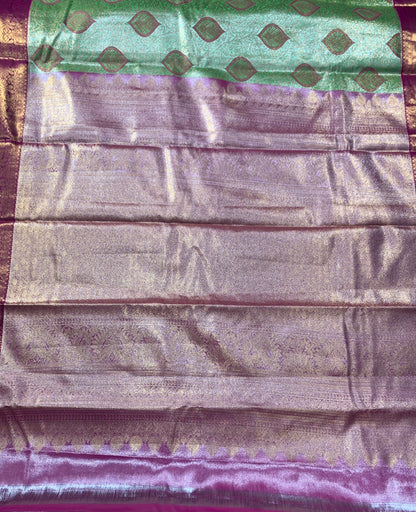 Vegan Silk Saree Pista Green Colour