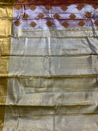 Vegan Silk Saree Honey Colour