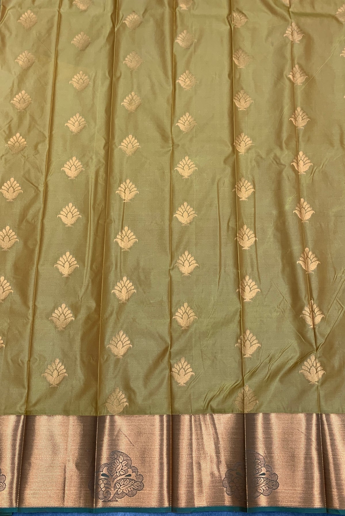 Soft Silk Casual Saree Golden Mustard Colour with Copper Zari Border