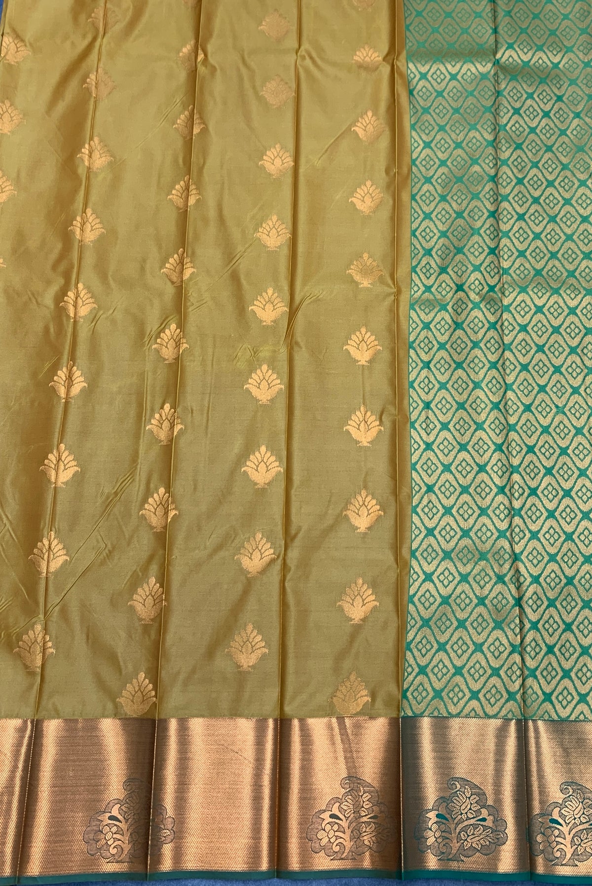 Soft Silk Casual Saree Golden Mustard Colour with Copper Zari Border