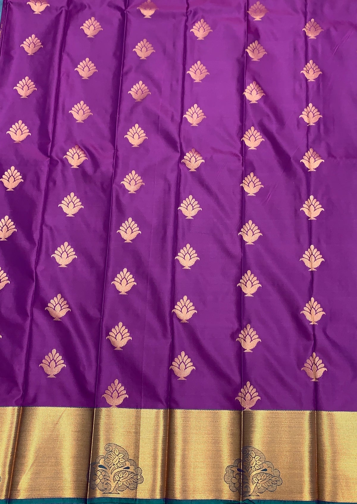 Soft Silk Casual Saree Magenta Colour with Copper Zari Border