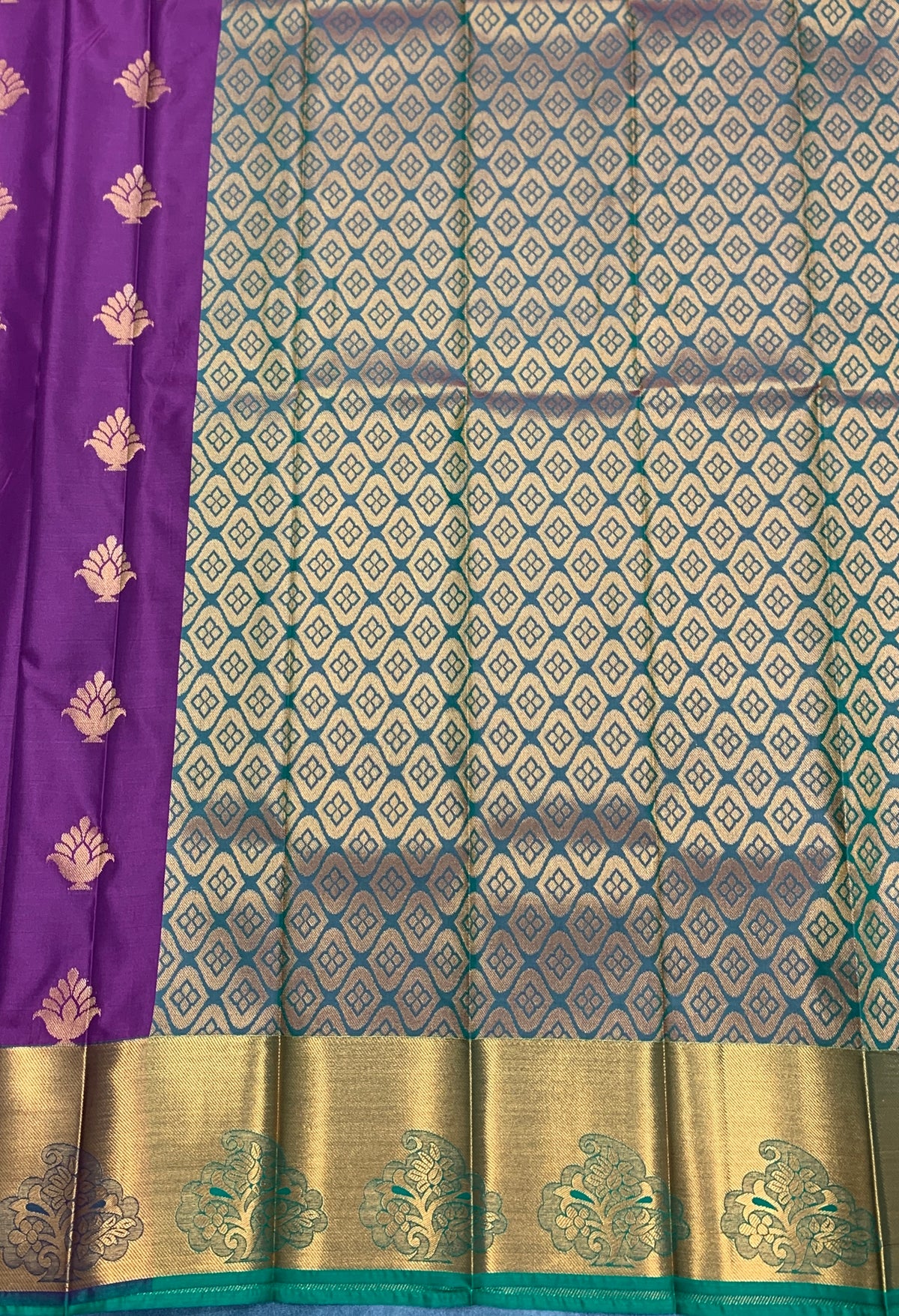 Soft Silk Casual Saree Magenta Colour with Copper Zari Border