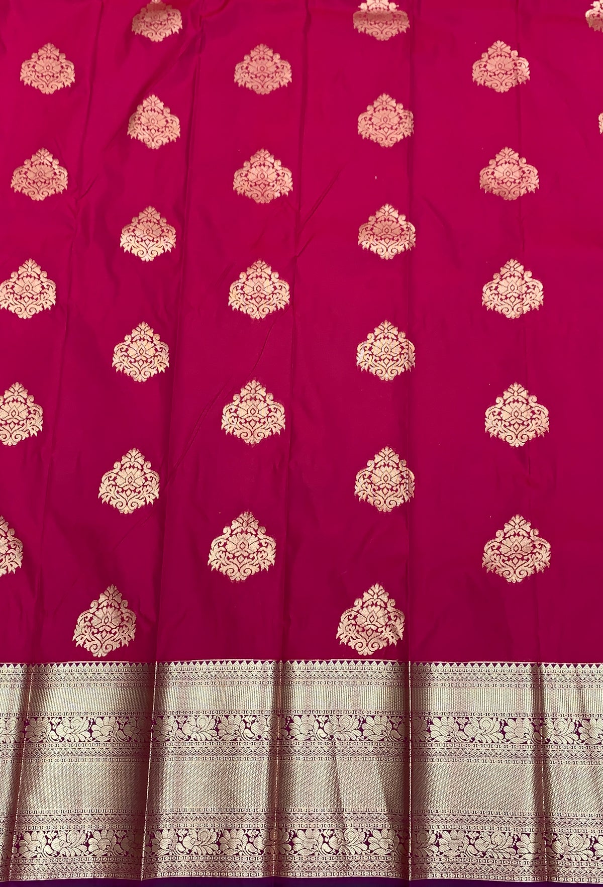Soft Silk Casual Saree Pink Colour with Copper Zari Border