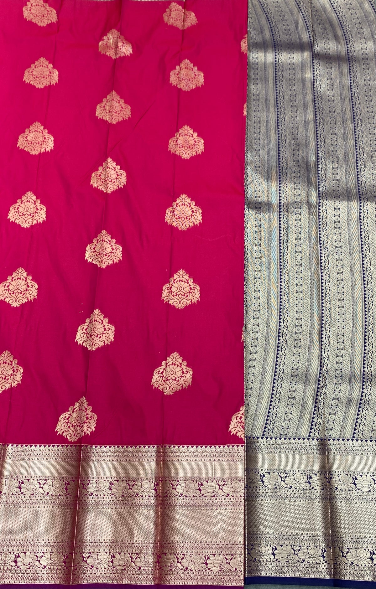 Soft Silk Casual Saree Pink Colour with Copper Zari Border