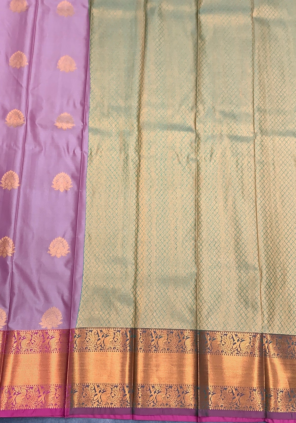 Soft Silk Casual Saree Onion Pink Colour with Copper Zari Border
