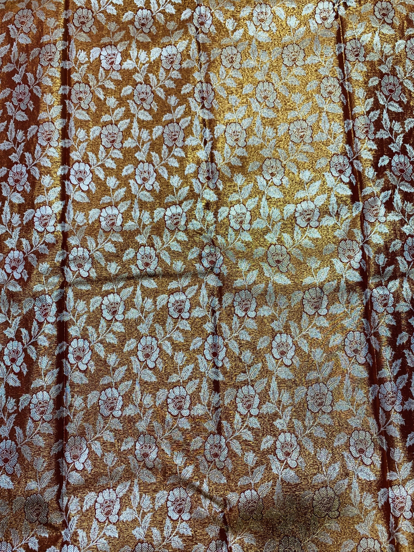 Vegan Silk Saree Chocolate colour with Flower design