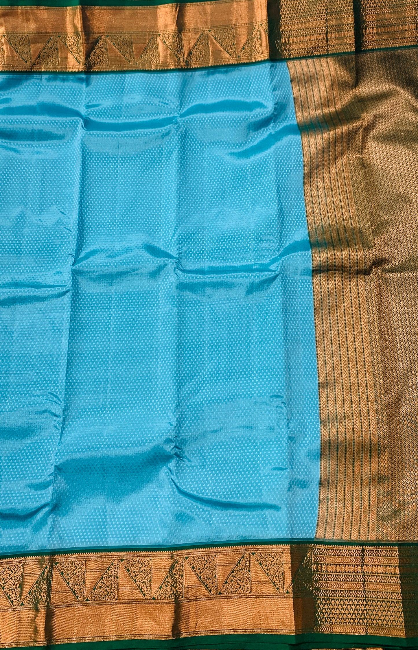 Semi Silk Saree  Sky Blue Colour