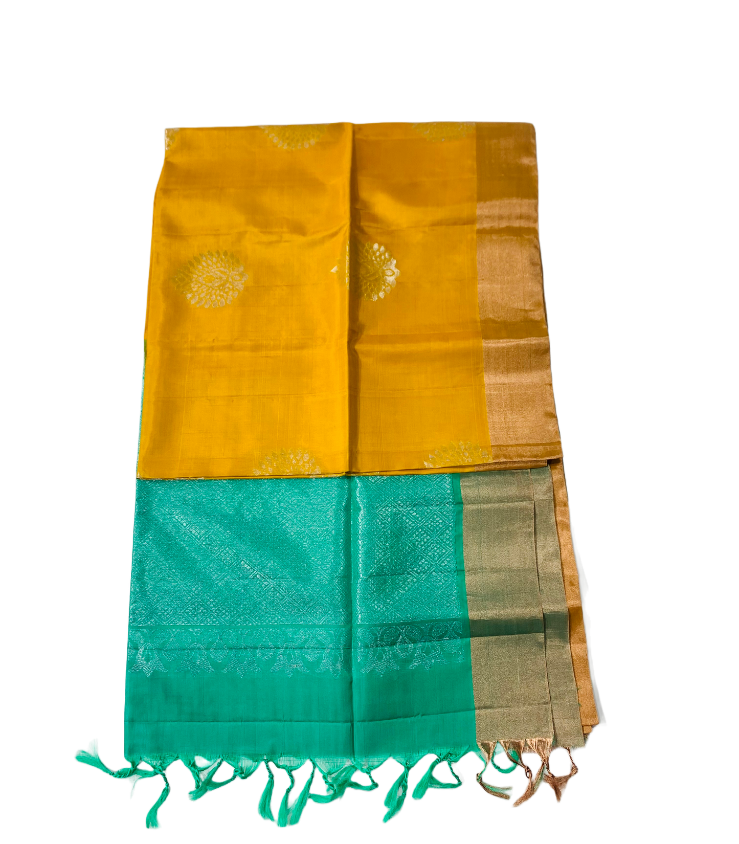 Soft Silk Saree Golden Yellow Colour