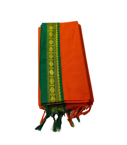 Chettinad Cotton Saree Orange