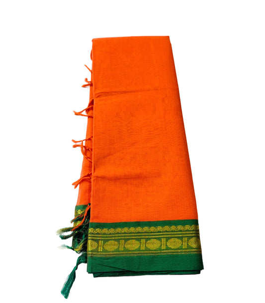 Chettinad Cotton Saree Orange