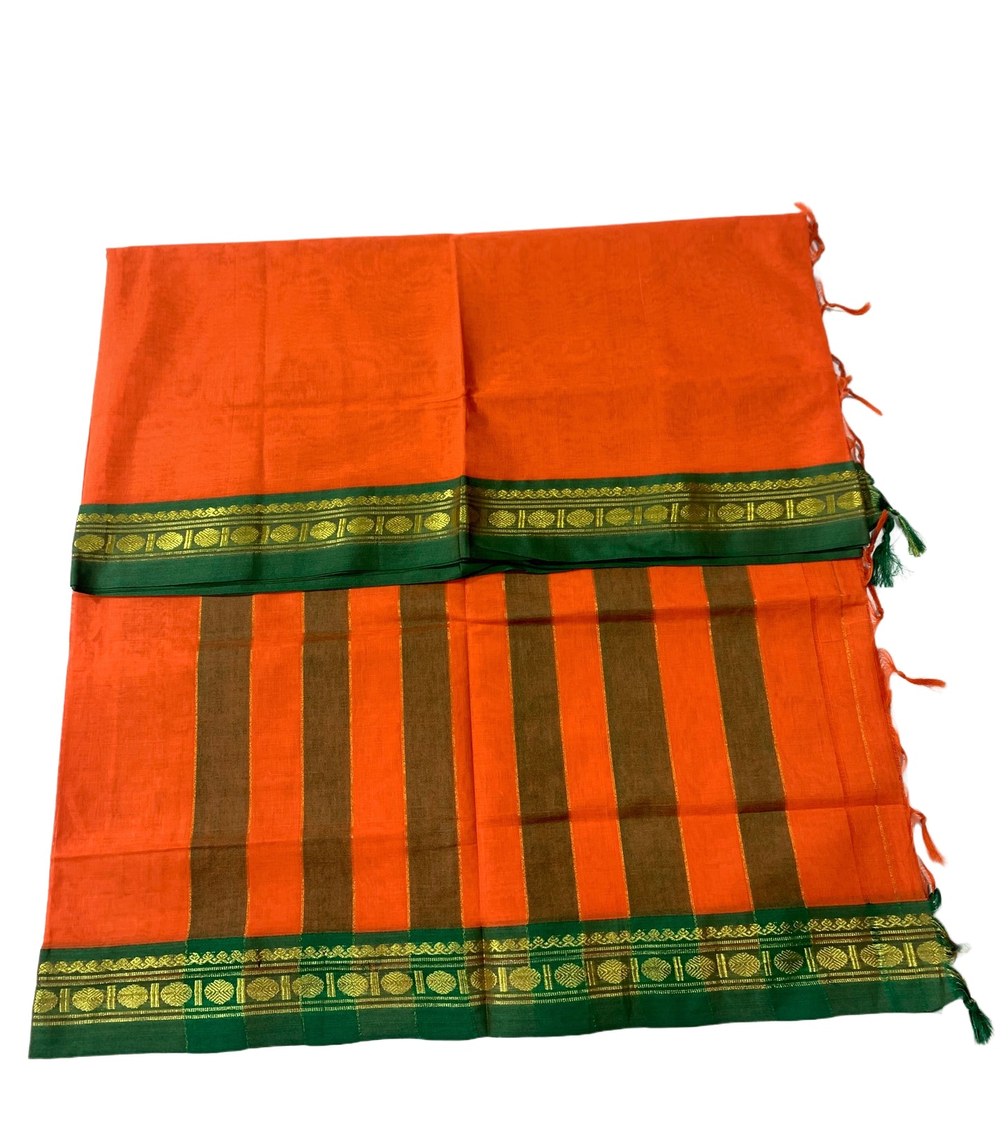 Chettinad Cotton Saree Orange