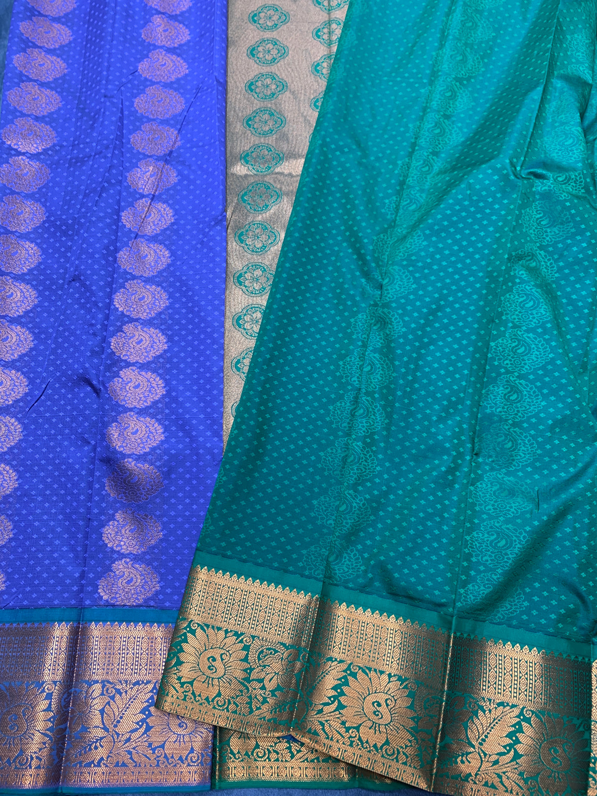 Vegan Silk Saree Lavender Colour Saree with Copper Border