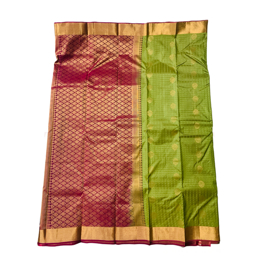 Pure Kanchipuram Silk Saree Light Green Colour