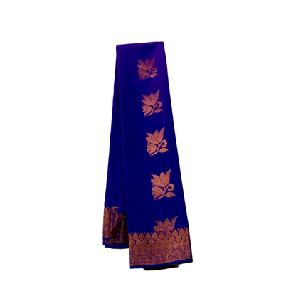 Violet shade silk cotton Saree