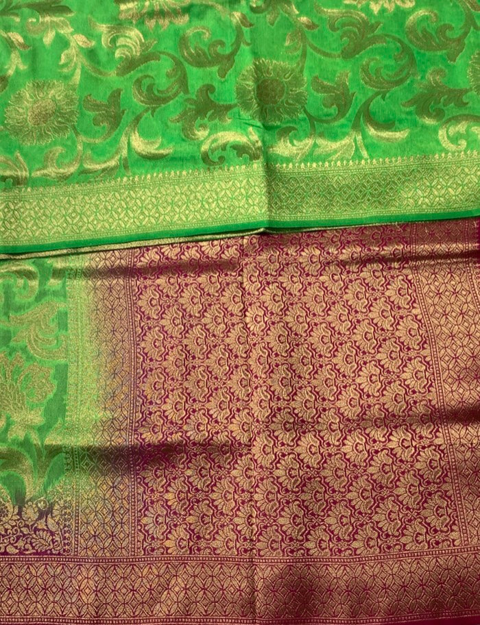 Banaras Saree Light Green