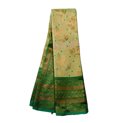 Light Green shade saree with Green Border