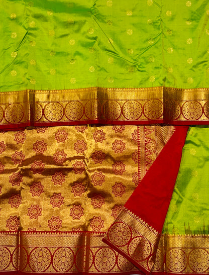 Pure Kanchipuram Silk Light Green Colour