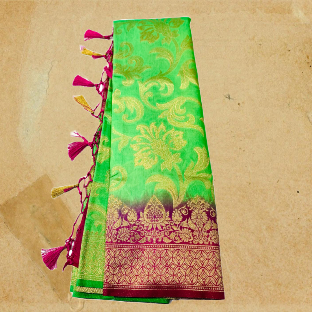 Banaras Saree Light Green