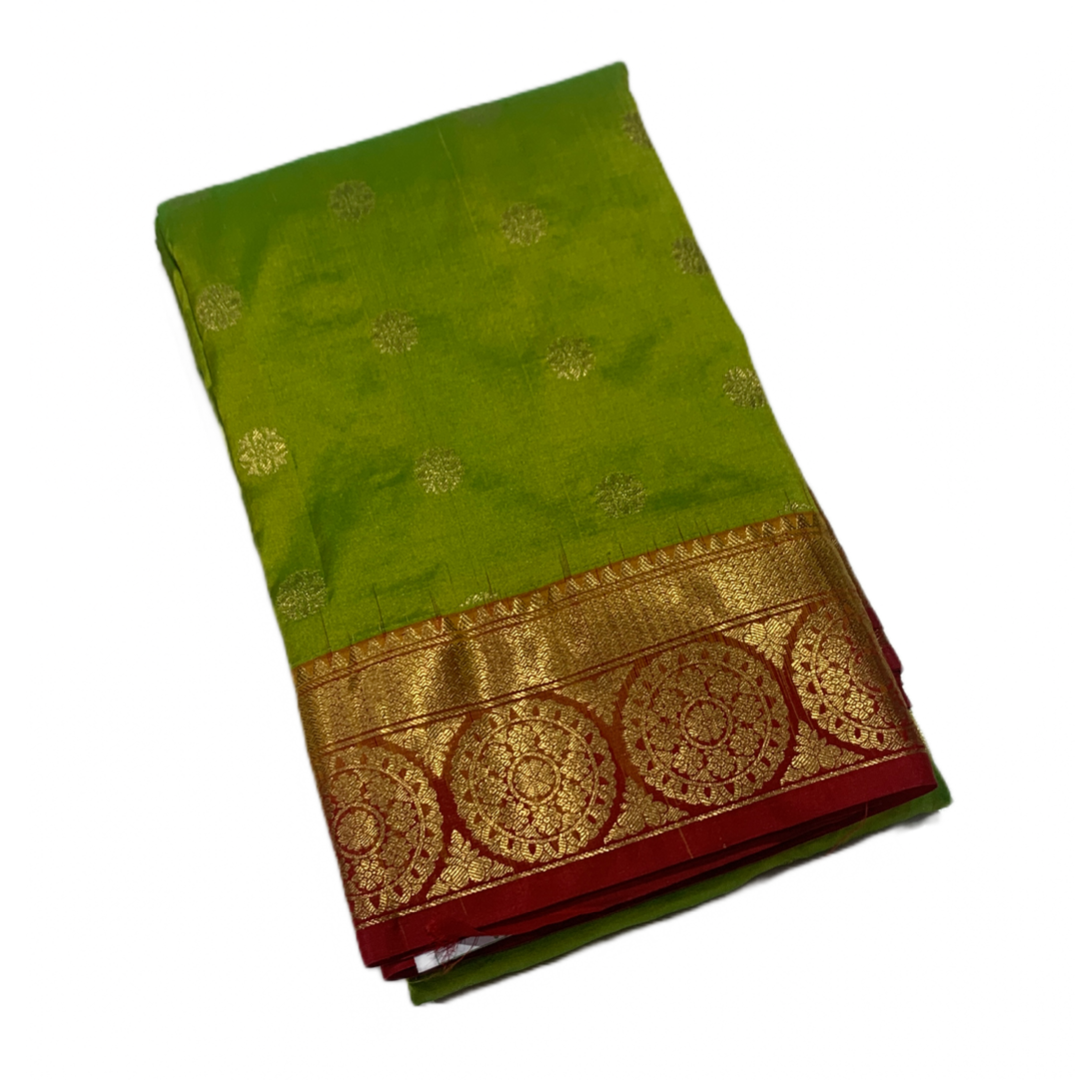 Pure Kanchipuram Silk Light Green Colour