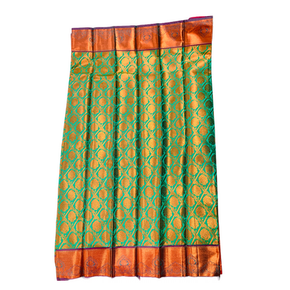 Light Green shade Soft kanchi pattu with Flower design