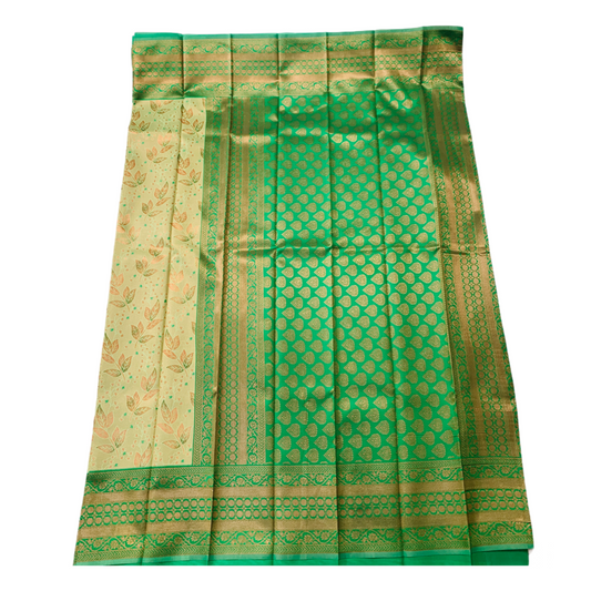 Light Green shade saree with Green Border