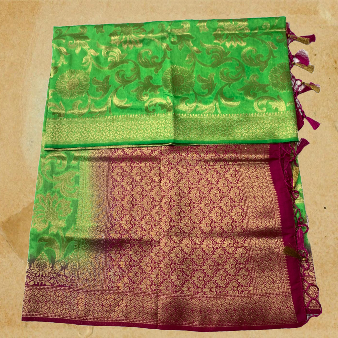 Banaras Saree Light Green