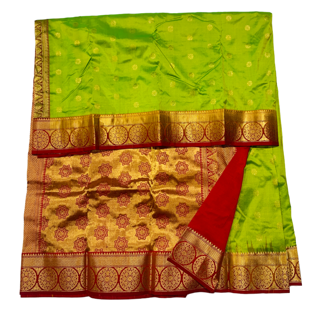 Pure Kanchipuram Silk Light Green Colour